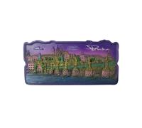 Aimant de réfrigérateur Prague Pont Charles et Château République Tchèque - Aimant 3D souvenir - Décoration magnétique de collection - Idée cadeau voyage collection L270