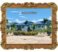 Aimant de réfrigérateur Providenciales Turks and Caicos Territoires britanniques d'outre-mer Souvenir touristique Royaume-Uni