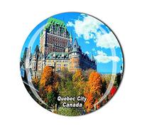 Aimant de réfrigérateur Quebec City Canada - Cadeau souvenir - Collection d'autocollants magnétiques en cristal