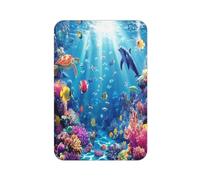 Aimant de réfrigérateur rectangulaire avec imprimé « An Underwater Wonderland of Sea Turtles » pour réfrigérateur, tableau blanc, casier, bureau et décoration de voiture