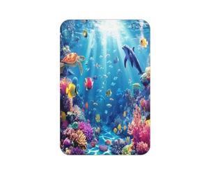 Aimant de réfrigérateur rectangulaire avec imprimé « An Underwater Wonderland of Sea Turtles » pour réfrigérateur, tableau blanc, casier, bureau et décoration de voiture