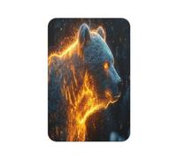 Aimant de réfrigérateur rectangulaire imprimé « A Bear With Its Neck On Fire » pour réfrigérateur, tableau blanc, casier, bureau et décoration de voiture