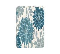 Aimant de réfrigérateur rectangulaire imprimé dahlias bleu et turquoise pour réfrigérateur, tableau blanc, casier, bureau et décoration de voiture