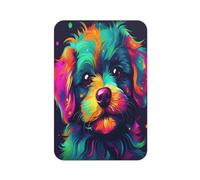 Aimant de réfrigérateur rectangulaire imprimé Happy Puppy In The Style pour réfrigérateur, tableau blanc, casier, bureau et décoration de voiture