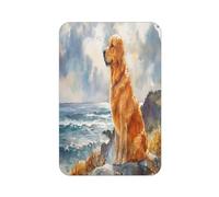 Aimant de réfrigérateur rectangulaire imprimé « Look At The Dog In The Sea » pour réfrigérateur, tableau blanc, casier, bureau et décoration de voiture