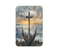 Aimant de réfrigérateur rectangulaire imprimé sur le thème de l'océan pour réfrigérateur, tableau blanc, casier, bureau et décoration de voiture