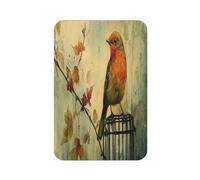 Aimant de réfrigérateur rectangulaire imprimé « The Cage Is A Bird » pour réfrigérateur, tableau blanc, casier, bureau et décoration de voiture
