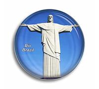 Aimant de réfrigérateur représentant la statue de Jésus-Christ du Brésil Rio de Janeiro - Souvenirs de réfrigérateur - Joli aimant en cristal - Décoration pour tableau blanc, bureau, maison, cadeau