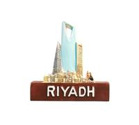 Aimant de réfrigérateur Riyadh en Arabie Saoudite - Décoration de réfrigérateur - Autocollant magnétique peint à la main