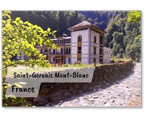 Aimant de réfrigérateur Saint-gervais Mont-Blanc Spa Thermique dans les Alpes Françaises Haute-Savoie France
