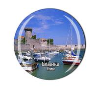 Aimant de réfrigérateur Saint Jean-de-Luz - Cadeau souvenir de voyage - Autocollant magnétique pour tableau blanc