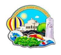 Aimant de réfrigérateur San Giovanni Rotondo Puglia Italie en bois 3D monuments de voyage souvenirs de collection décoration fait main -2590