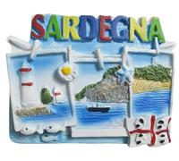 Aimant de réfrigérateur Sardaigne Italie Souvenir de voyage 3D Décoration artisanale Collection