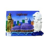 Aimant de réfrigérateur Singapour Merlion Esplanade statue Raffles Asie