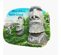 Aimant de réfrigérateur souvenir 3D de l'île de Pâques au Chili, décoration de la maison et de la cuisine, artisanat en polyrésine, aimant de réfrigérateur autocollant de réfrigérateur de l'île de