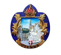 Aimant de réfrigérateur souvenir de voyage 3D Motif princesse Sissi de Vienne Autriche Peint à la main