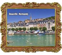 Aimant de réfrigérateur souvenir de voyage Deauville Normandie France