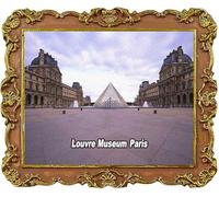 Aimant de réfrigérateur souvenir de voyage du musée du Louvre Paris France