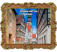 Aimant de réfrigérateur souvenir de voyage Kirchheim Unter Teck Allemagne