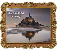Aimant de réfrigérateur souvenir de voyage Mont Saint Michel Normandie France