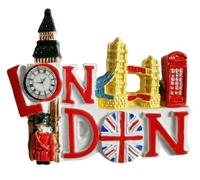 Aimant de réfrigérateur souvenir touristique 3D Londres Royaume-Uni Décoration Craft Collection