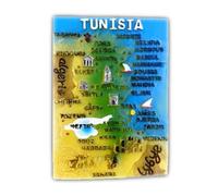 Aimant de réfrigérateur souvenir touristique 3D Tunisie