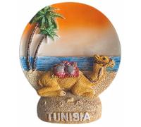 Aimant de réfrigérateur souvenir touristique 3D Tunisie
