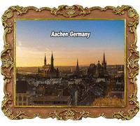 Aimant de réfrigérateur souvenir touristique d'Aix-la-Chapelle Allemagne
