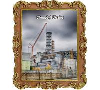 Aimant de réfrigérateur souvenir touristique de Tchernobyl Ukraine
