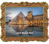 Aimant de réfrigérateur souvenir touristique du musée du Louvre Paris France