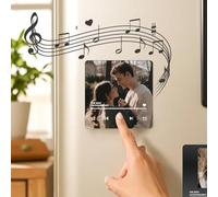 Aimant de réfrigérateur Spotify personnalisé, photo, couverture de chanson et d'album, cadeaux de Noël, de Saint-Valentin, d'anniversaire pour couples, elle, lui, maman, femme, épouse (style 1)