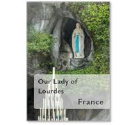Aimant de réfrigérateur Statue de la Vierge Marie dans la grotte de Notre-Dame de Lourdes, France