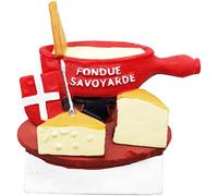 Aimant de réfrigérateur Suisse Fondue Savoyarde Suisse Aimant de réfrigérateur Décoration Souvenir Résine Artisanat Cuisine Tableau blanc