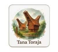 Aimant de réfrigérateur Tana Toraja, Indonésie : joli grand cadeau souvenir de voyage fait à la main pour collectionneurs et décoration d'intérieur