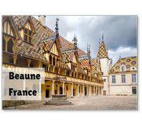 Aimant de réfrigérateur The Hospices of Beaune (Hôpital historique), Beaune, Bourgogne, France,