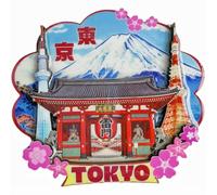 Aimant de réfrigérateur Tokyo Japon Souvenir touristique Décoration de la maison Réfrigérateur Creative Wood Craft Collection