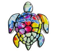 Aimant de réfrigérateur Tortue de mer Saint Martin France Mer des Caraïbes Souvenir Touristique Décapsuleur Réfrigérateur Décoratif Artisanat