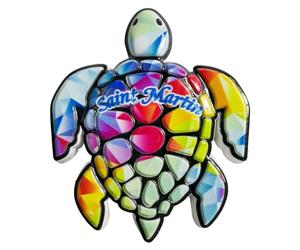 Aimant de réfrigérateur Tortue de mer Saint Martin France Mer des Caraïbes Souvenir Touristique Décapsuleur Réfrigérateur Décoratif Artisanat