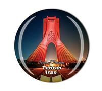 Aimant de réfrigérateur Tour de la Liberté Téhéran Iran Cristal Touriste Souvenir Collection Cadeau Réfrigérateur Autocollant magnétique