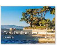 Aimant de réfrigérateur Tour en ruine sur la plage du Cap d'antibes