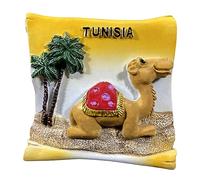 Aimant de réfrigérateur Tunis Tunisie - Camel du désert - 3D - Souvenir de voyage - Décoration de réfrigérateur - Autocollant magnétique - Collection artisanale