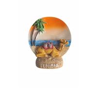 Aimant de réfrigérateur Tunisie Souvenir de voyage Décoration de réfrigérateur 3D Autocollant magnétique Peint à la main Collection Artisanat