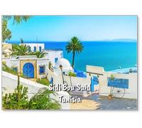 Aimant de réfrigérateur Vacation in Eastern Fairy Tale, Sidi Bou Said, Tunisie