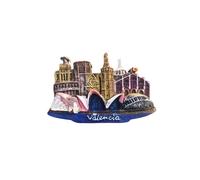 Aimant de réfrigérateur Valencia Espagne Souvenir de voyage Décoration de réfrigérateur 3D Autocollant magnétique Collection Craft