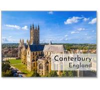 Aimant de réfrigérateur vue aérienne de Canterbuty, cathédrale dans le sud-est de l'Angleterre, était un site de pèlerinage au Moyen Âge, Angleterre