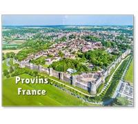 Aimant de réfrigérateur Vue aérienne de Provins, une ville de foires médiévales et un site du patrimoine mondial de l'UNESCO en France
