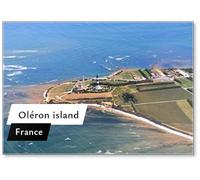 Aimant de réfrigérateur vue aérienne océan atlantique île d'Oléron