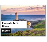 Aimant de réfrigérateur Vue du Phare du Petit Minou à Plouzane, Bretagne (Bretagne), France - Design 1