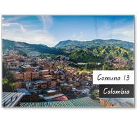 Aimant de réfrigérateur Vue panoramique de Comuna 13 célèbres voisins Medellin Colombie