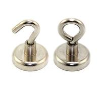 Aimant de Serrage de Ferrite Avec Crochet M6 Pour Les Articles Suspendus, Tenue Ou Affiche - 32mm de diamètre - Put de 5,8kg - Sud